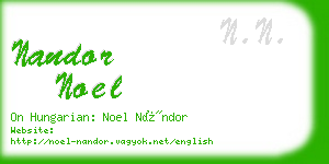 nandor noel business card